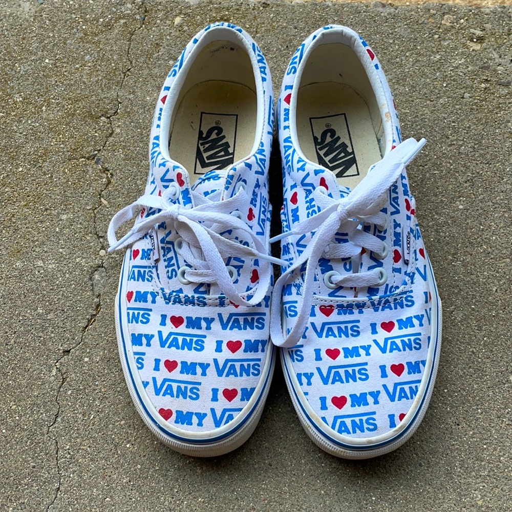I “heart” my vans size 7 women’s shoes